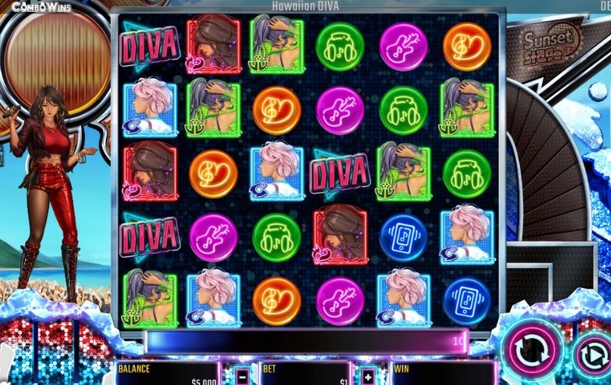 ビーベットの入金不要ボーナスのボーナス消化におすすめのゲーム　「hawaiian diva」