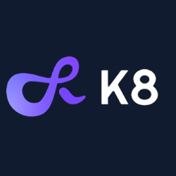 オンカジおすすめランキング3位　k8カジノのロゴ