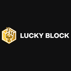 オンカジおすすめランキング27位　ラッキーブロックカジノのロゴ